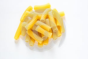 Heap of tortiglioni pasta