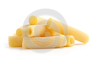 Heap of tubular pasta photo