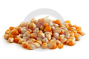 Heap of unpopped popcorn