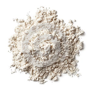 Heap of vanilla protein powder photo