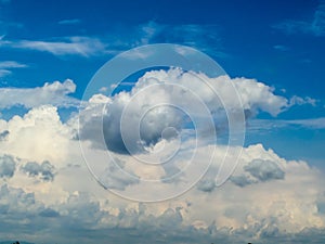 Heap white cloud blue sky