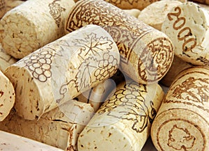 Heap of wine corks