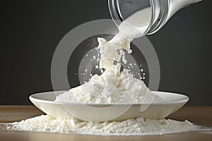 Heaped Pile powdered milk. Generate Ai