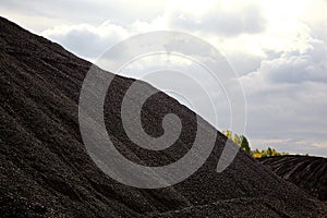 Heaps of coal