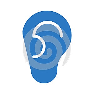 Hear glyph colour vector icon