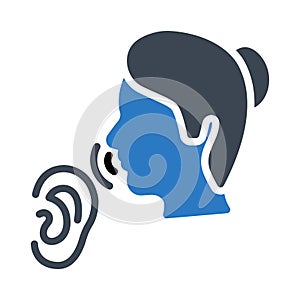 Hear glyph colour vector  icon