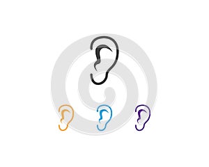 Hear icon logo design template