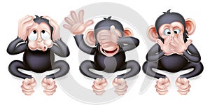 Hear no evil see no evil speak no evil monkeys