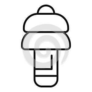 Hear plug protection icon outline vector. Cover canal foam