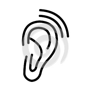 Hear thin linet vector icon