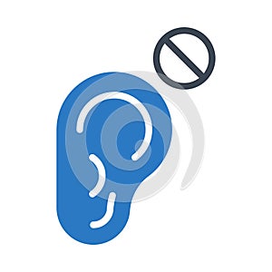 Hear glyph colour vector icon