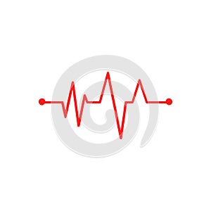 Hearbeat cardiogram red Medicine signs