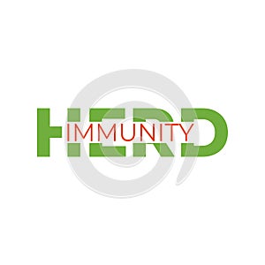 Herd immunity logo icon for New normal lifestye concept photo