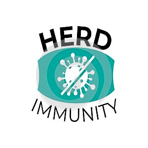 Heard immunity logo icon for New normal lifestye concept photo