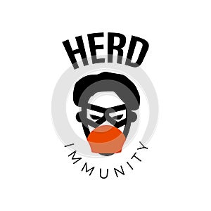 Heard immunity logo icon for New normal lifestye concept photo