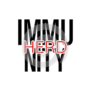 Herd immunity logo icon for New normal lifestye concept photo