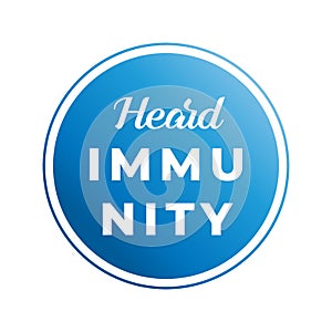 Herd immunity logo icon for New normal lifestye concept photo