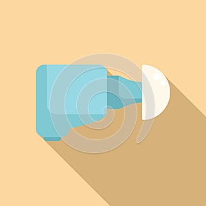 Hearing aid device icon flat vector. Loss audible