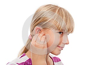 Hearing Aid and a girl