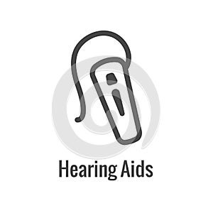 Hearing Aid or loss w Sound Wave Images Set