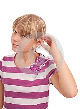 Hearing aid putting on
