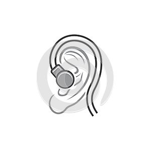 Hearing aid vector art.