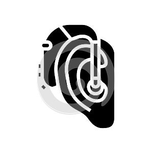 hearing aids glyph icon vector illustration