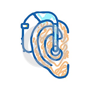 hearing aids icon doodle illustration