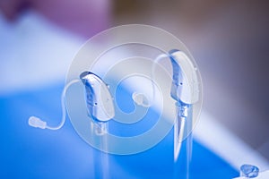 Hearing aids in retail store