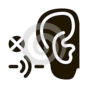 Hearing Impairment Icon Vector Glyph Illustration