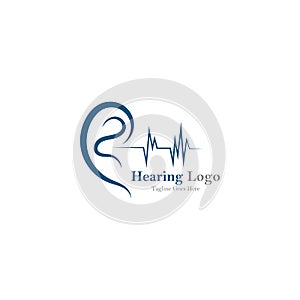 hearing logo and symbol template vector icon.