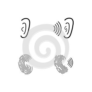 Hearing Logo Template vector