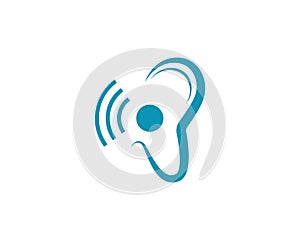 Hearing Logo Template vector icon