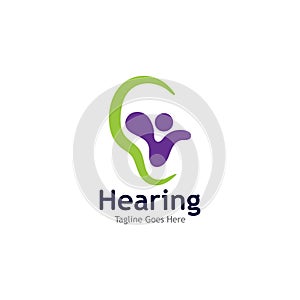 Hearing Logo Template vector icon illustration