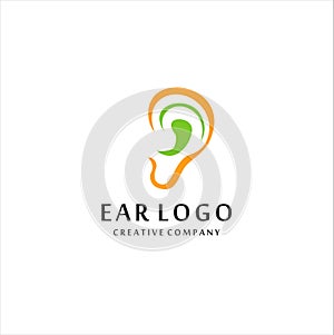 Hearing logo template vector icon illustration design