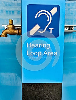 Hearing Loop Braille Sign