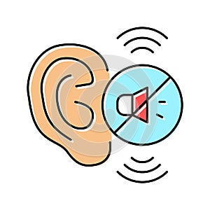 hearing loss color icon vector illustration photo