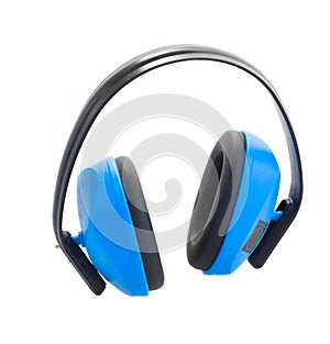 Hearing protection blue ear muffs