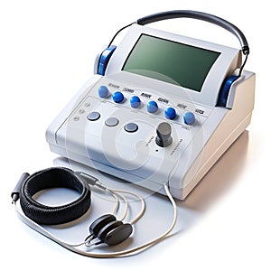 Hearing Test Audiometer on white background