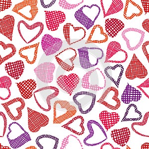 Hears seamless pattern, love valentine and wedding theme seamless vector background.