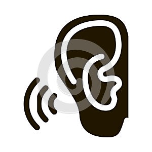 Hears Sound Icon Vector Glyph Illustration