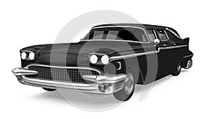 Hearse Car Isolated