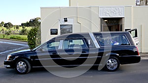 Hearse for funeral service
