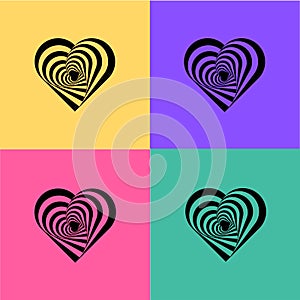 heart on a colored background