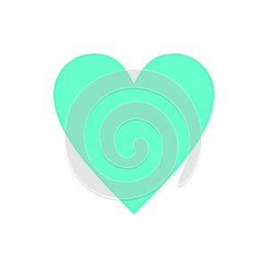 Heart.Abstract heart shape. Vector illustration.Heart icon in flat style. The heart as a symbol of love. Elegance.