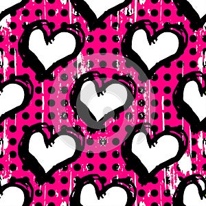 Heart abstract psychedelic background graffiti grunge texture