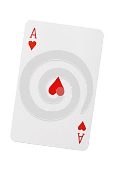 Heart ace of playing card photo