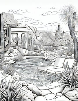 Desert Oasis, Tranquil Haven, Nature's Mirage