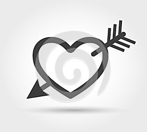 Heart with arrow icon