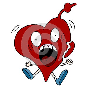 Heart Attack Cartoon Character
